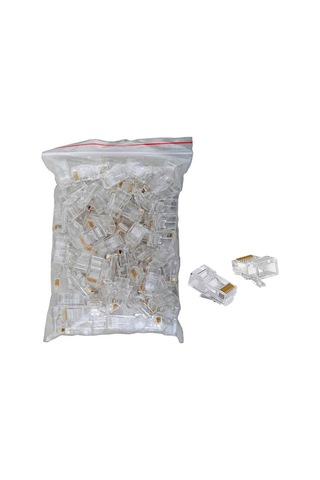 Rj45 Cat6 Ethernet Konnektör Soketi 100 Adet