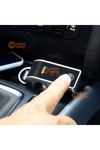 Oto Çakmaklık Araç Kiti Fm Transmitter Bluetooth Kablosuz Usb Mp3 N11.320