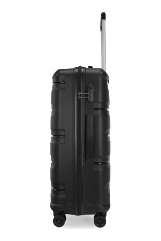 Wexta Wx-pp13 Carbon Siyah Kabin Boy Polipropılen Valiz Siyah