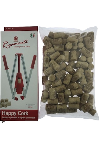 Çift Kollu Mantarlama Makinesi Ve Mantar - 100 Adet - Set Çok Renkli Çift Kollu Mantarlama Makinesi Ve Mantar - 100 Adet - Set Çok Renkli