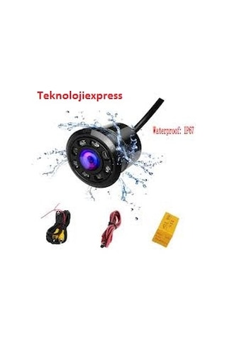 Araç Geri Kamerası Hd 8 Led Gece Görüş Geniş Açı Su Geçirmez Araç Geri Kamerası Hd 8 Led Gece Görüş Geniş Açı Su Geçirmez