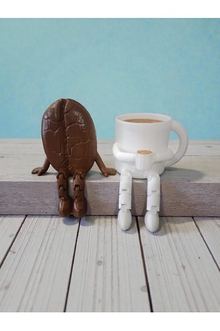 Kahve Çekirdeği & Fincan Dekor Biblo Set 6 Cm