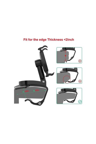 Springsun Araç Telefon Tutucu, 360 Derece Dönebilen Ve Ayarlanabilir, 3-7 İnç Akıllı Telefonlar İçin Plastik Siyah Diğer