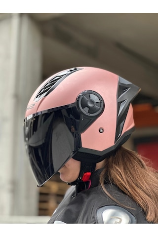 Ls2 Aırflow 2 Rose Gold Kask Siyah Vizör Spoiler Rose Gold