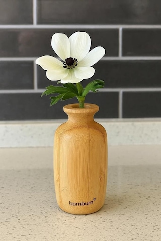 Bambum Lodi - Bambu Vazo 9,6 4,9cm Ahşap