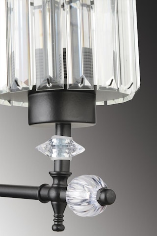 İstanbul Avize Cabo Tekli Siyah Y 10 Kristal Taşlı Aplik Siyah