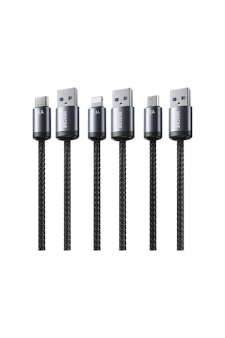 Wk Wdc-32m Raython Gen2 1m 3a Usb Micro Usb Hızlı Şarj Veri Kablosu Siyah