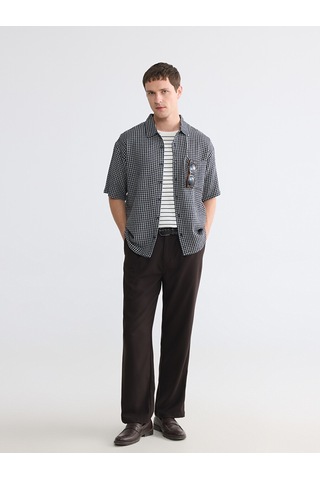Lcw Vision Lacivert Regular Fit Ekose Erkek Gömlek