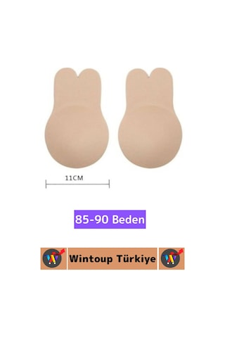 Wintoup Kendinden Yapışkanlı Tekrar Kullanılabilir İnce Tasarım Hayalet Sütyen Ten Renk Bej