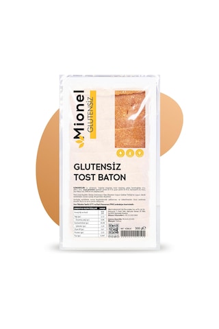 Mionel Glutensiz Tost Baton Ekmek 300 G - Süt Ve Yumurta İçermeyen Vegan Tost Ekmeği Diğer