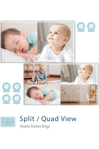 Moonybaby Split 50 Düşük Emf Kablosuz Bebek Monitörü - 2 Kamera