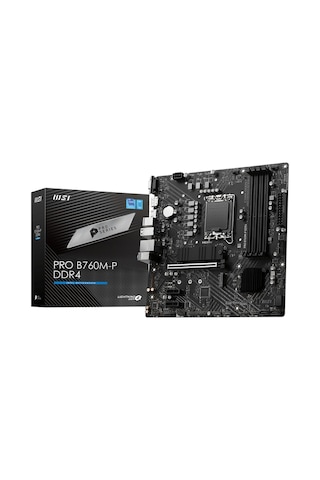 MSI Pro B760M-P DDR4 Intel B760 4800 MHz (OC) DDR4 Soket 1700 mATX Anakart