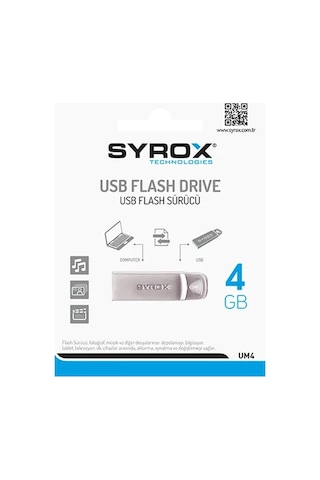 Syrox 4 Gb Usb Metal2 Flash Bellek