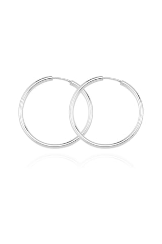 Glorria Glorria Gümüş 3,5 Cm Halka Küpe