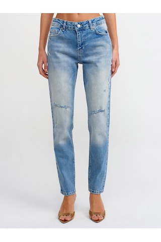 Dilvin Düşükbel Comfort Likra Denim Pantolon 101a71440 Mavi
