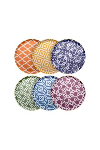 Porland Morocco 6'lı Karma Renk Servis Tabağı 28 CM