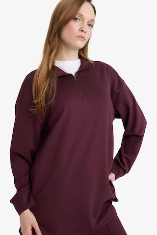 Defacto Regular Fit Fermuarlı Yaka Uzun Kollu Tunik F5771ax26spbr475 Bordo-br475