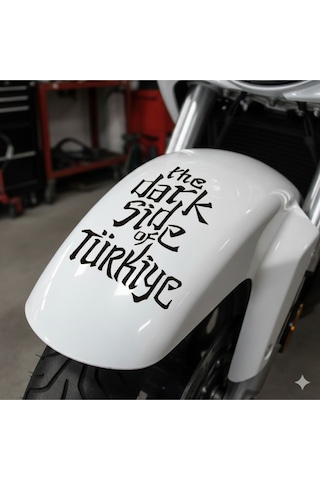 The Dark Side Of Türkiye Motor Ön Çamurluk Sticker Kuba, Yamaha, Honda, Mondial Vs Uyumlu 8x14 Cm