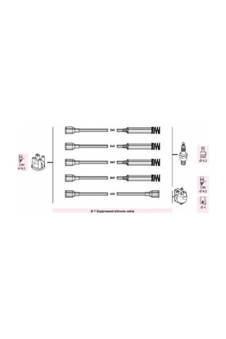 Buji- Kablosu Corsa A 1600 8v 1988-93-vectra I 1400 1988-90-vectra 1800 1988-90 Netex Ntx Sp03 313