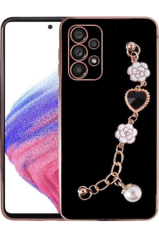Galaxy Uyumlu A53 5g Kılıf El Tutamaçlı Kamera Korumalı Zore Taka Silikon Kapak Siyah