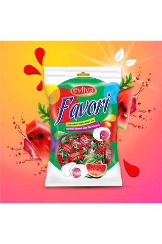 Evliya Şekerleme Favori Karpuz Aromalı Şeker 350 G