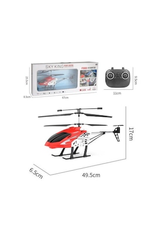 Oyuncak Büyük Dev Şarjlı Kutulu Kumandalı Helikopter Item Kod : F880 Kırmızı