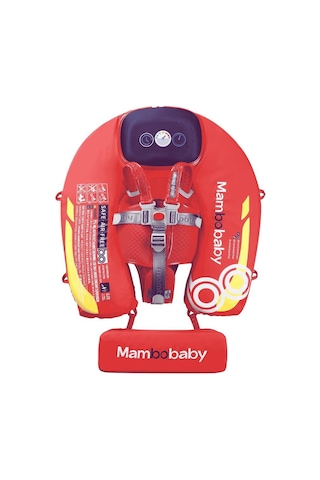 Mambobaby Yüzme Simidi - Red Car, Emniyetli, Gölgelikli Ve Ayak Destekli