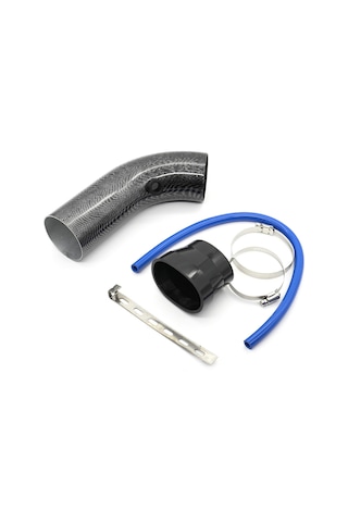 Monyee Alüminyum Motor Hava Girişi Seti 76mm 3inc - Hızlanma Tepkisi Ve Yakıt Verimliliği Artırıcı - Evrensel Uyumlu Siyah