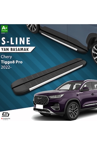 S-dizayn Chery Tiggo8 Pro S-line Aluminyum Yan Basamak 183 Cm 2022 Üzeri