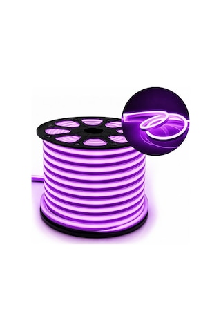 Powermaster Pm-5291 Silikon Kaplama 12 Volt 100 Metre Mor Neon Led Şerit Aydınlatma Diğer