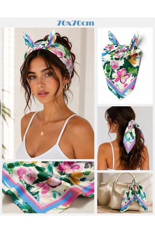 Avantajal Summer Breeze Pink Desen Fular Çok Renkli