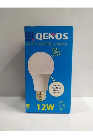Qenos 12w Radar Sensörlü Led Ampul Beyaz