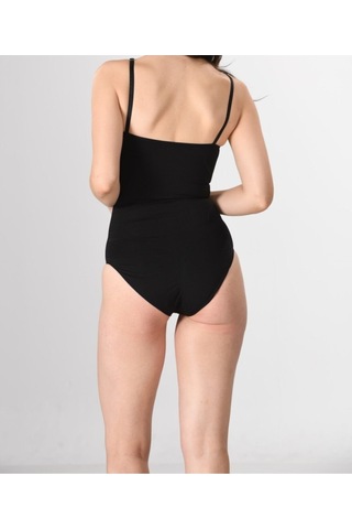 Nacar Store Kadın 1 Beden Küçülten Ayar Askılı Çıtçıtlı Body Siyah Renk Dikişsiz Korse