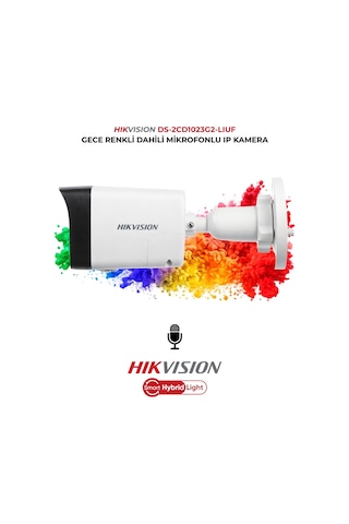 Ds-2cd1023g2-lıuf 2mp 2.8mm Poe Güvenlik Kamerası Sesli Ve Renkli