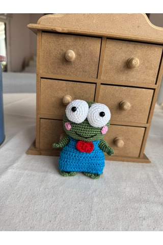 Amigurumi Keroppi Oyuncak 15 Cm