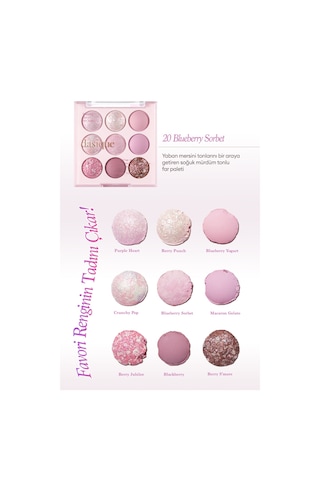 Dasique Mat Ve Işıltılı Renk Seçenekleri Sunan Far Paleti Shadow Palette 20 Blueberry Sorbet 20 Blueberry Sorbet