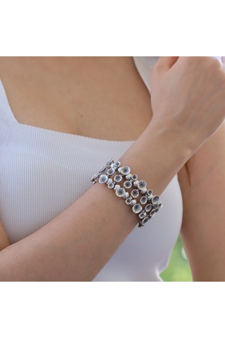 Primerocollection Gümüş Kaplama Bileklik N11.67955 Gri
