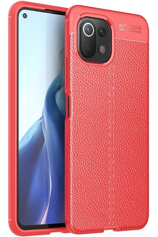Xiaomi Mi 11 Lite Kılıf Zore Niss Silikon Kapak Kırmızı