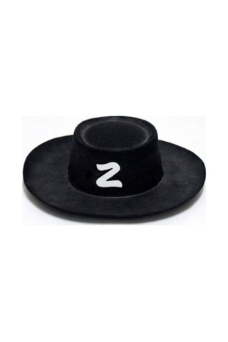 Lisinya Zorro Şapka Maske Set Yetişkin Siyah