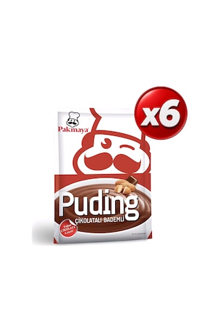 Pakmaya Puding Çikolatalı-bademli 125 Gr X 6 Adet