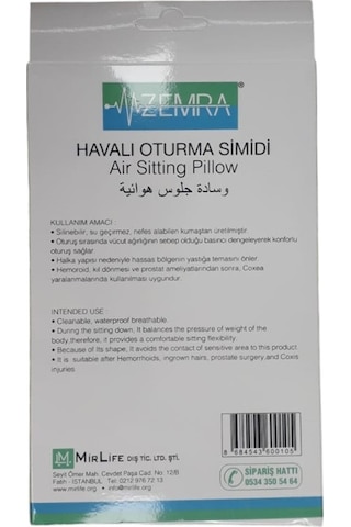 Zemra Şişme Havalı Oturma Simidi