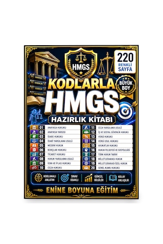 Kodlarla Hmgs Hazırlık Kitabı - Hukuk Mesleklerine Giriş Sınavı Hazırlık Kitabı
