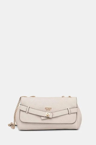 Guess Ella Logo Askılı Çanta-pd974621 Ekru