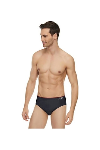 Tutku Elit Erkek Siyah Likralı Pamuklu Kemerli Spor Slip Külot 3'lü Paket Siyah