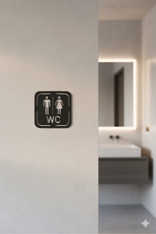 Wc Tabelası, Tuvalet Levhası, Kadın Erkek Tabela, Yönlendirme Levhaları 34