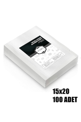 Vı'orıo 15x20 Tırtıklı Vakum Makinesi Poşeti 100 Adet