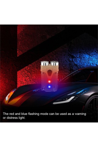 Ccgloball Kompakt Çift Işık Usb Şarj Edilebilir Anahtar Zinciri Feneri Yeşil