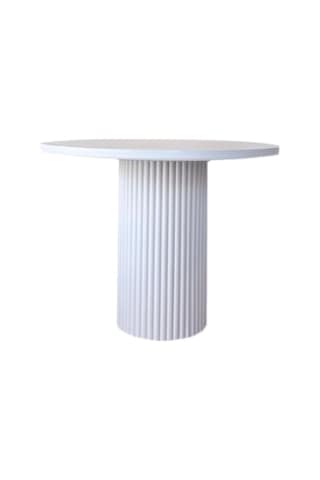 Arya Yuvarlak Ahşap Bohem Masa 90x90 Beyaz