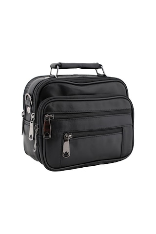 Strong Kasalı Siyah Erkek Orta Boy El Çantası, Omuz Çantası Nyelc Siyah