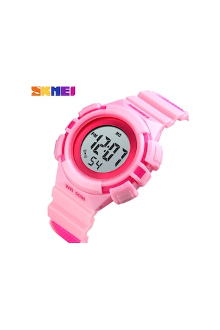 Xindoker Skmeı 1450 Dijital Saat - 50m Su Geçirmez, El Işık, Alarm, Kronometre, Hafta/tarih Gösterimi, Unisex Spor Kol Saati Pembe Çok Renkli